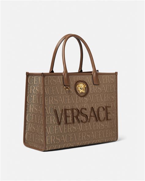 versace tote bag with perfume|Versace allover large tote bag.